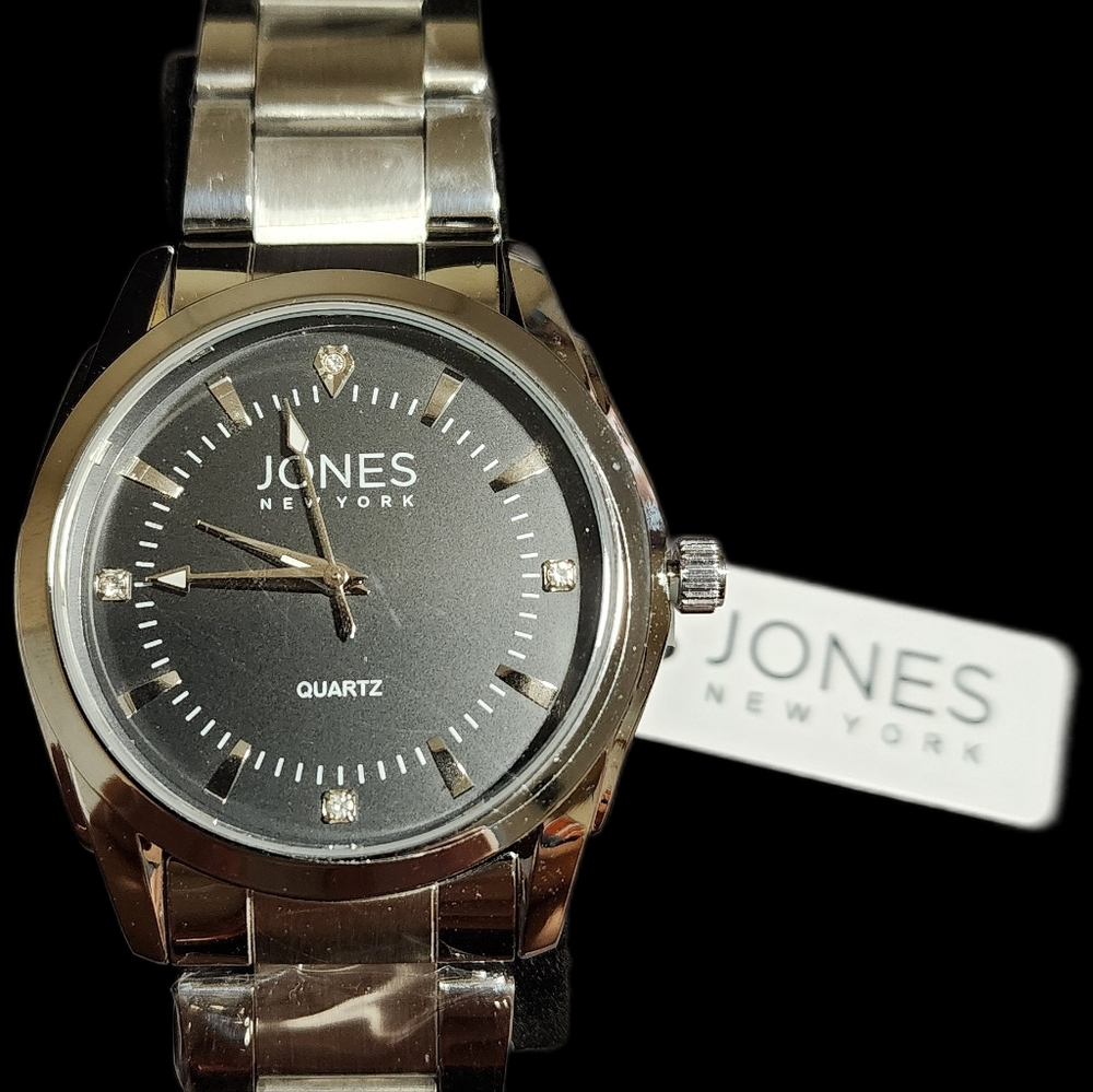 Men's Jones New York Silver and Gray Watch